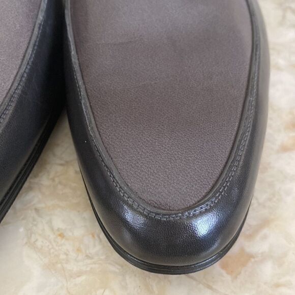 New! Stemar Made in Italy Grey Leather Dress Loafers Vintage New Old Stock - Picture 7 of 13